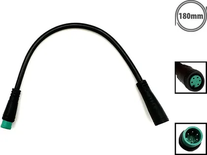 Vodotěsný 5pinový prodlužovací kabel 18 cm