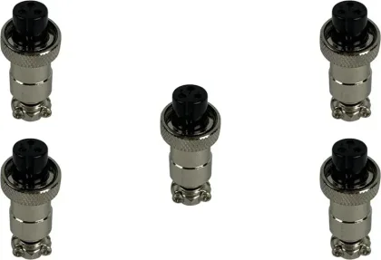 Konektor GX12 3-pin samice, 5 ks