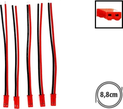 Kabel s konektorem JST SYP 2-pin samice (5 ks)