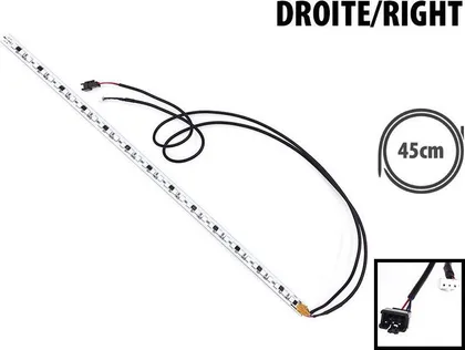 Pravý LED pás na sloupek řízení Dualtron Mini s přijímačem, 2 kabely, 45 cm
