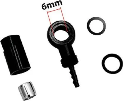 Banjo přípojka brzdy, průměr 6 mm, Shimano BH59 / BH90 (1 ks)