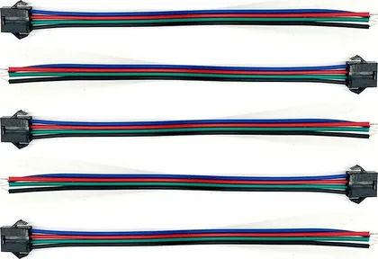 Kabel s konektorem JST 4-pin samice, 5 ks