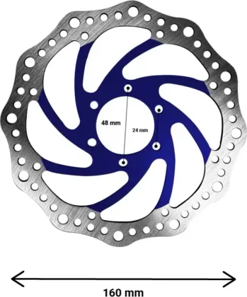 Brzdový kotouč R6 160 mm, rozteč 48 mm (3 barvy)