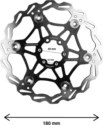 Plovoucí brzdový kotouč 180 mm, rozteč 44 mm (2 barvy)