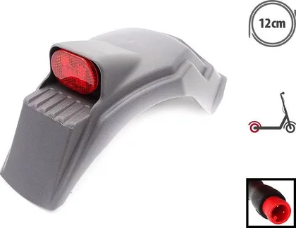 Zadní blatník s LED Dualtron Togo, šedý