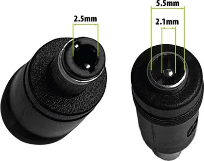 Redukce nabíječky DC 5,5 × 2,1 na 2,5 mm
