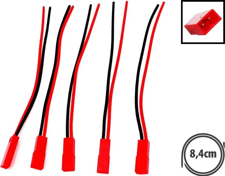 Kabel s konektorem JST SYP 2-pin samec, 5 ks