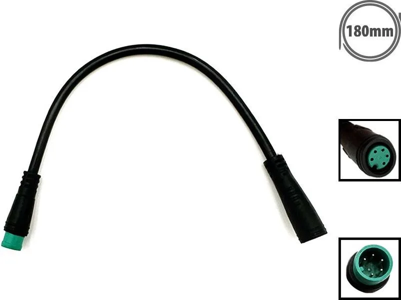 Vodotěsný 5pinový prodlužovací kabel 18 cm