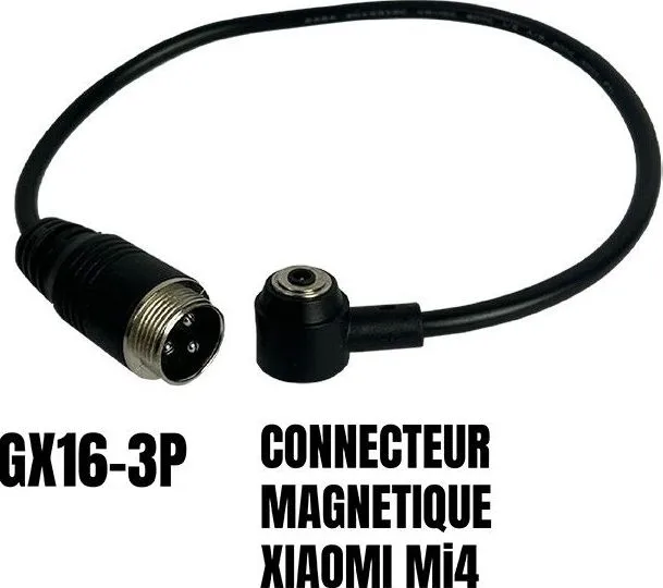 Adaptér GX16 3-pin samec na magnetický konektor Xiaomi Mi4