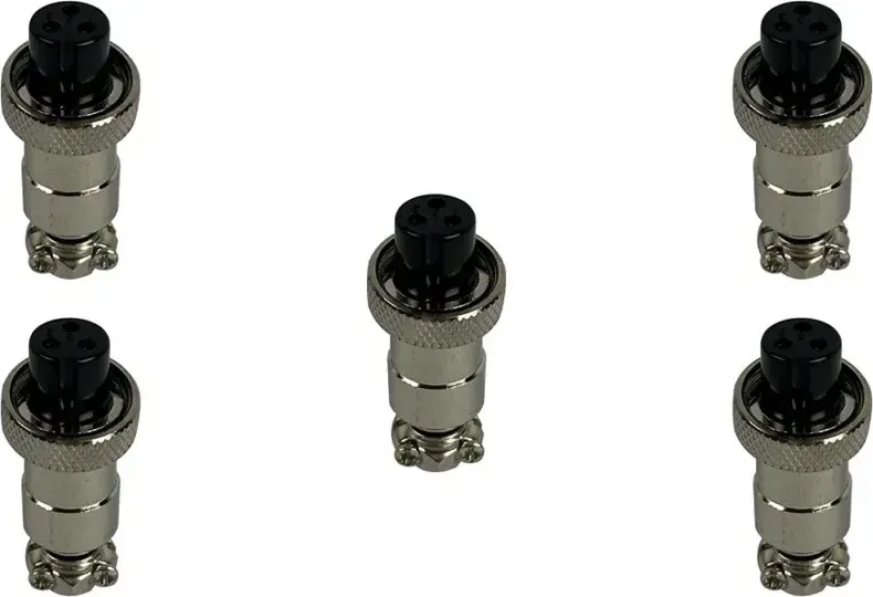 Konektor GX12 3-pin samice, 5 ks