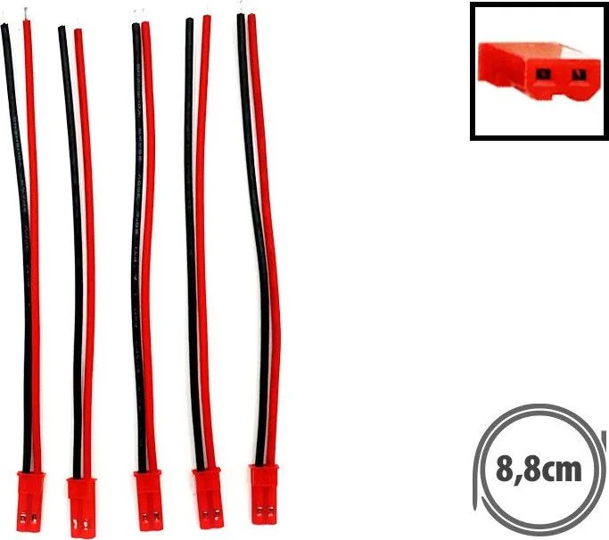Kabel s konektorem JST SYP 2-pin samice (5 ks)