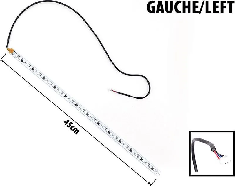 Levý LED pás na sloupek řízení Dualtron Mini, 1 kabel, 45 cm