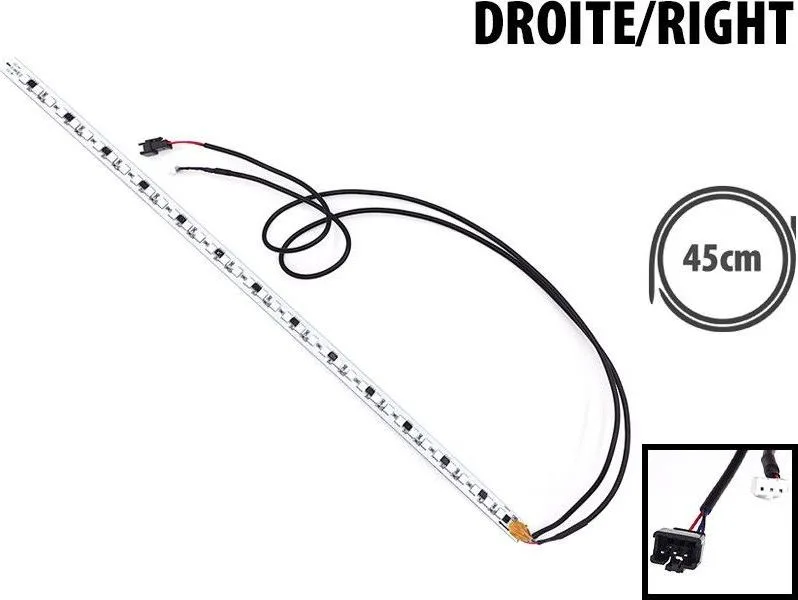 Pravý LED pás na sloupek řízení Dualtron Mini s přijímačem, 2 kabely, 45 cm