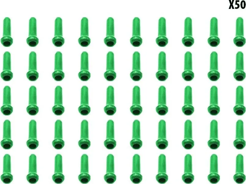 Zelené koncovky lanka (50 ks)