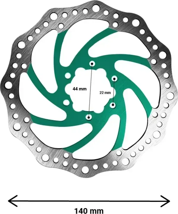 Brzdový kotouč R6 140 mm, rozteč 44 mm (3 barvy)