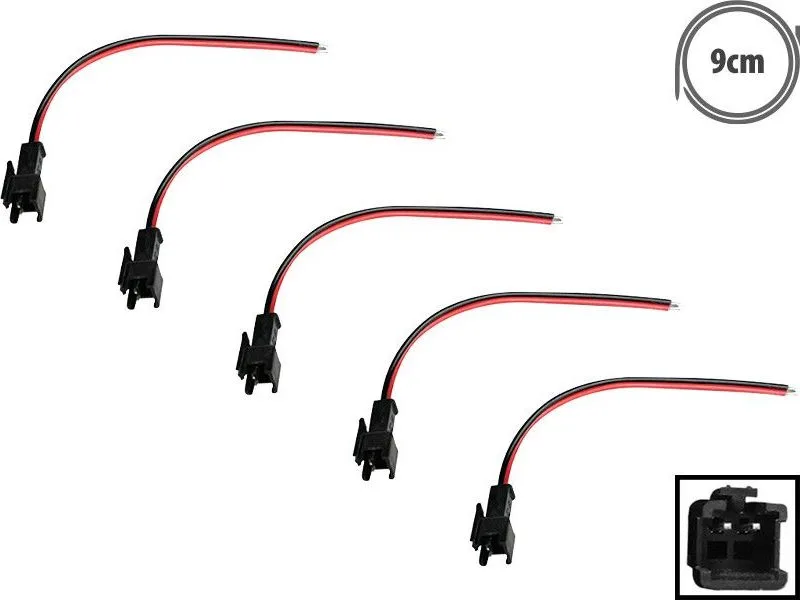 Kabel s konektorem JST 2-pin samec, 5 ks