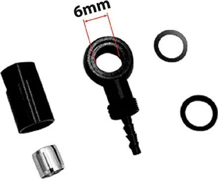 Banjo přípojka brzdy, průměr 6 mm, Shimano BH59 / BH90 (1 ks)