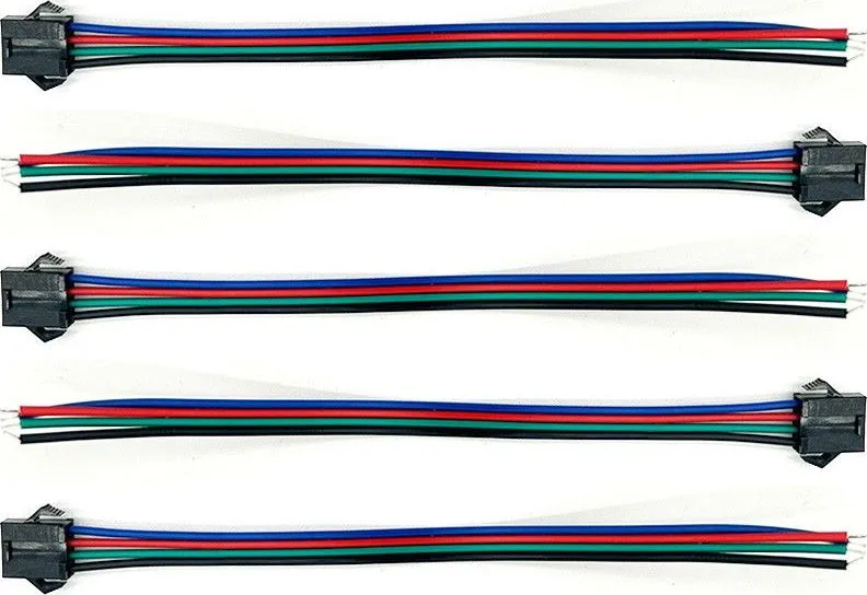 Kabel s konektorem JST 4-pin samice, 5 ks