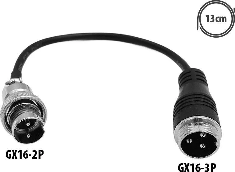 Adaptér GX16-3P na GX16-2P (Nami)