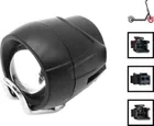 Černé LED světlo s předním klaksonem