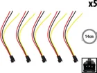 Konektor JST 3-pin samec s kabelem, 5 ks