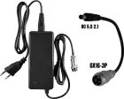 Sada nabíječky 36 V ➡️ 42 V / 2 A (konektor DC 5,5 × 2,1 mm)