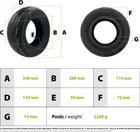 Bezdušový plášť 135/75-7 (13x5.5-7) Teverun 7260R