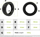 Bezdušový terénní plášť 70/60-7.5 s gelem proti defektu, Ninebot ZT3 Pro