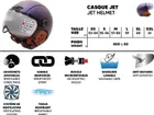 Přilba JET, matná modrá chameleon (velikosti XS až XXL)