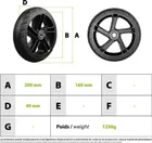 Kompletní zadní kolo 200×50 s plným pláštěm, bez motoru – Ninebot ES1 / ES2 / ES3 / ES4