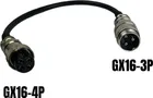 Adaptér GX16 3-pin samec na GX16 4-pin samice