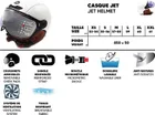 Přilba JET, lesklá bílá (velikosti XS až XXL)
