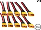Konektory XT60 samec s kabelem 10 cm (10 ks)