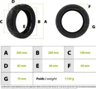 Bezdušový plášť 80/55-7.5 s gelem proti defektu